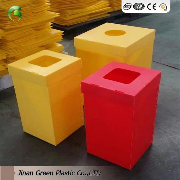 plastic trash bin black