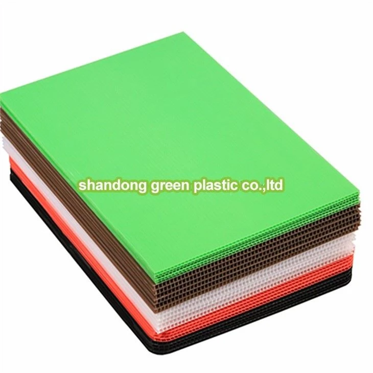 100% Polypropylene Material Colorful PP Corrugated Plastic Core Flute Sheet/ Board