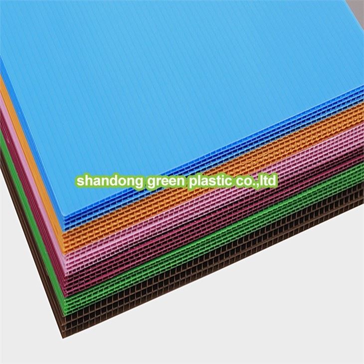 100% Polypropylene Material Colorful PP Corrugated Plastic Core Flute Sheet/ Board