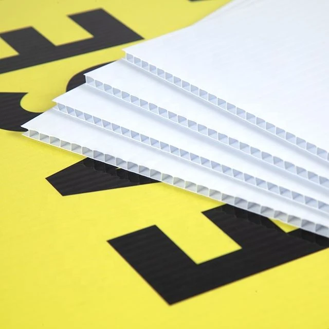 4mm White 4'x8' 48''x96'' Blank Corona PP Corrugated Plastic Sheet Coroplast For Signs Board