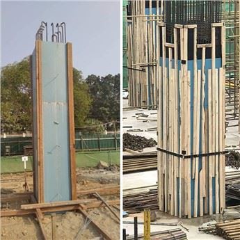 1220x2440mm plastic pvc columns formwork plastic templete for concrete construction
